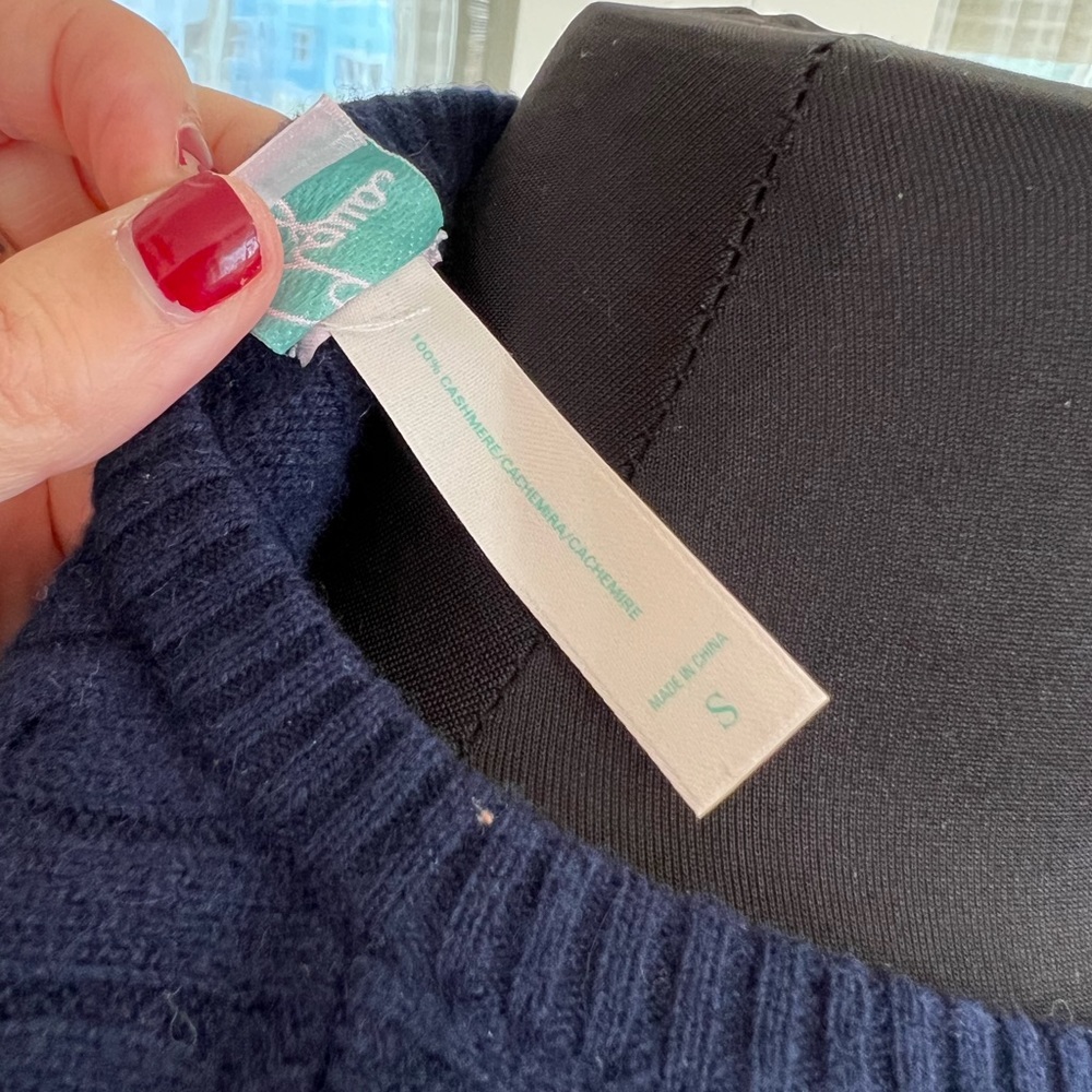 Aqua Cashmere Crew Neck Sweater - Picture 2 of 7